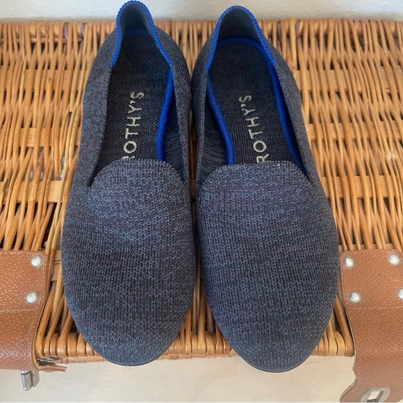 Rothy's The Flats Women's Size 7.5 Navy Ballet Slip On Round Toe Comfort Shoes - Picture 3 of 8